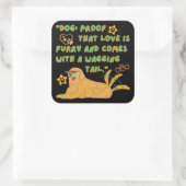 ゴールデンおもしろいレトリバー犬、犬好き。 スクエアシール (バッグ)