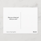 ゴールデンおもしろいレトリバー私はあなたが食べ物ミームを持っているのを見る ポストカード (裏面)