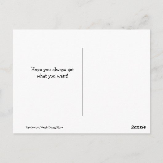 ゴールデンおもしろいレトリバー私はあなたが食べ物ミームを持っているのを見る ポストカード (裏面)