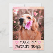 ゴールデンおもしろいレトリバー私はバレンタインデー シーズンカード (正面)