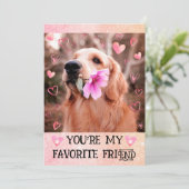 ゴールデンおもしろいレトリバー私はバレンタインデー シーズンカード (スタンド正面)