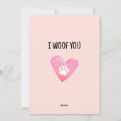 ゴールデンおもしろいレトリバー私はバレンタインデー シーズンカード (裏面)