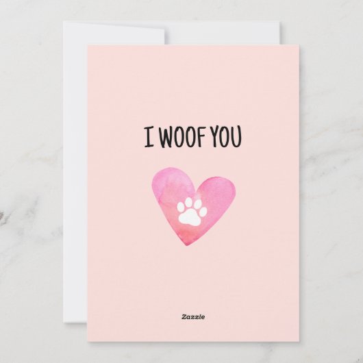 ゴールデンおもしろいレトリバー私はバレンタインデー シーズンカード (裏面)