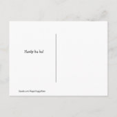 ゴールデンおもしろいレトリバー結婚式レセプションジョークミーム 案内ポストカード (裏面)