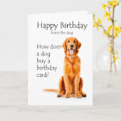 ゴールデンおもしろい誕生日カード カード (黄色い花)