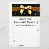 ゴールデンお気に入りのボウの誕生日の女の子 (正面/裏面)