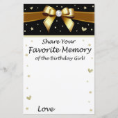 ゴールデンお気に入りのボウの誕生日の女の子 (正面)