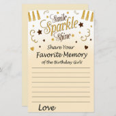 ゴールデンお気に入りのメモリーオブザ誕生日ガール (正面/裏面)