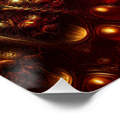 ゴールデンかみそりシャープなフラクタル ポスター (コーナー)