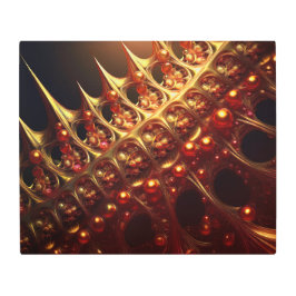 ゴールデンかみそりシャープなフラクタル メタルプリント