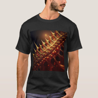 ゴールデンかみそりシャープなフラクタル Tシャツ