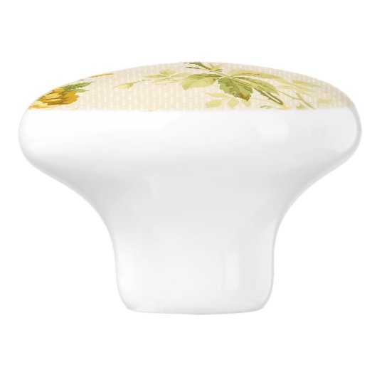 ゴールデンかわいらしイエローファームハウスフローラ セラミックノブ (側面)