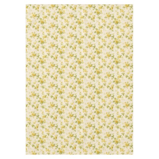 ゴールデンかわいらしイエローファームハウスフローラ テーブルクロス (正面)