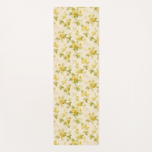ゴールデンかわいらしイエローファームハウスフローラ ヨガマット (正面)