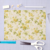 ゴールデンかわいらしイエローファームハウスフローラ 薄葉紙 (クラフト)