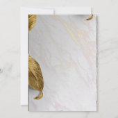 ゴールデンかわいらしリーフ結婚式招待状 招待状 (裏面)