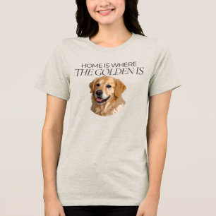 ゴールデンがいる場所が我が家 Artistic T-Shirt トライブレンドＴシャツ