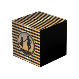 ゴールデンきらめくグリッターグラディエントハッピーマザーデイ フォトキューブ