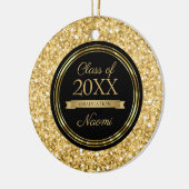 ゴールデンきらめくグリッター セラミックオーナメント (左)