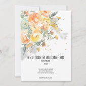 ゴールデンきらめくサンライズ結婚式招待状 案内状 (正面)