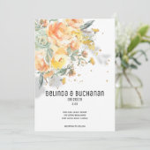 ゴールデンきらめくサンライズ結婚式招待状 案内状 (スタンド正面)