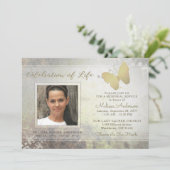 ゴールデンきらめくバタフライ記念サービス招待状 招待状 (スタンド正面)