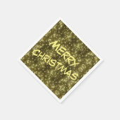 ゴールデンきらめくライツクリスマスペーパーナプキン スタンダードカクテルナプキン (角)