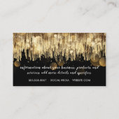 ゴールデンきらめく |抽象芸術《写真》ぼけ味灯 名刺 (裏面)