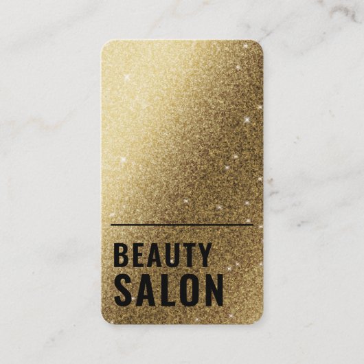 ゴールデンきらめくMETALICメイクアップアーティストと美しい 名刺 (正面)