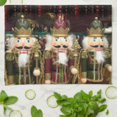 ゴールデンくるみ割りクリスマスクリスマス キッチンタオル (折り畳み)