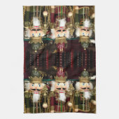ゴールデンくるみ割りクリスマスクリスマス キッチンタオル (縦)