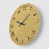 ゴールデンつる植物ローマ数字 ラージ壁時計 (傾斜)