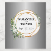 ゴールデンつる植物：銀セレナーデワインラベル ワインラベル (シングルラベル)