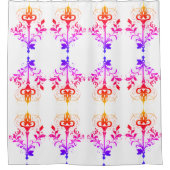 ゴールデンとカラフル鍵デザイン シャワーカーテン (正面)