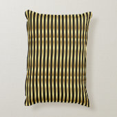 ゴールデンとブラックのエレガントストライプ アクセントクッション (裏面(縦))