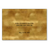 ゴールデンとブラックのサンキューカード テーブルナンバー (裏面)