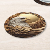 ゴールデンとブラックイーグル ラウンドペーパーコースター (アングル)