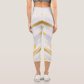 ゴールデンとホワイトのストライプ カプリレギンス (裏面)