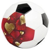 ゴールデンとレッドのバレンタイン サッカーボール (3/4)
