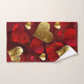 ゴールデンとレッドのバレンタイン ハンドタオル (ハンドタオル)