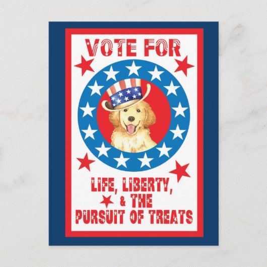 ゴールデンに投票 ポストカード (正面)