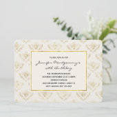 ゴールデンのまわりにパターン誕生日 招待状 (スタンド正面)