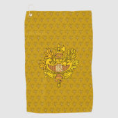 ゴールデンのエンブレムフランスの、フラグ付きゴルフフランス ゴルフタオル (正面)