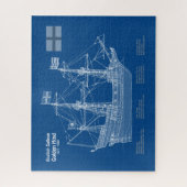 ゴールデンの後ろ – 船の設計図の計画ABD ジグソーパズル (縦)