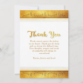 ゴールデンの私たちのハート写真ありがとう悔やみや弔慰 サンキューカード (裏面)