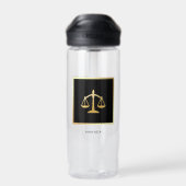 ゴールデンはかりで測オブジャスティスローテーマデザイン ウォーターボトル (背面)