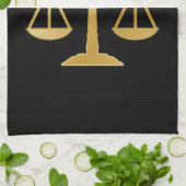 ゴールデンはかりで測オブジャスティスローテーマデザイン キッチンタオル (折り畳み)