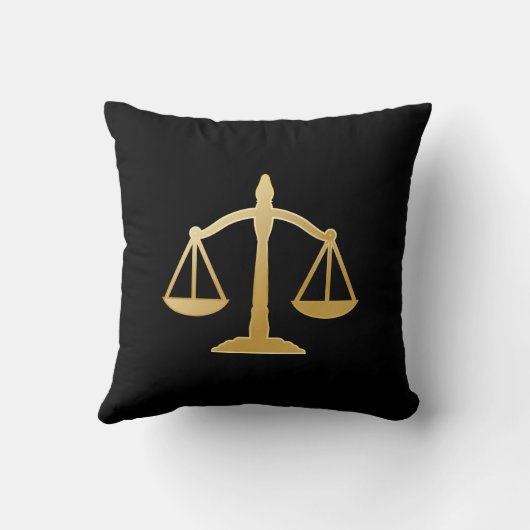 ゴールデンはかりで測オブジャスティスローテーマデザイン クッション (裏面)