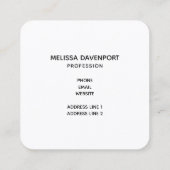 ゴールデンはかりで測オブジャスティスローテーマデザイン スクエア名刺 (裏面)