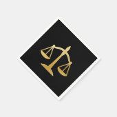 ゴールデンはかりで測オブジャスティスローテーマデザイン スタンダードカクテルナプキン (角)